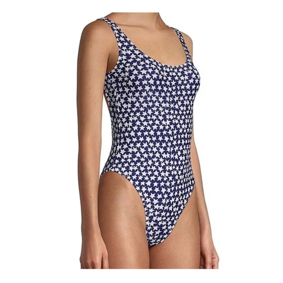 New! ZADIG & VOLTAIRE “W Alice” Maillot Star Print Low Back One-Piece Swimsuit - Picture 3 of 8